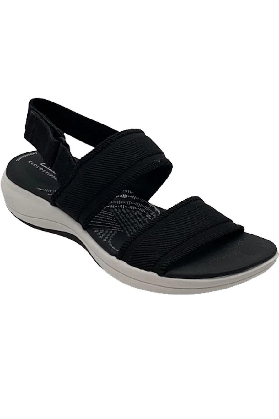 Clarks Cloudsteppers Stretch Sport Sandals Mira Coast Black - Medium